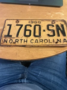 Antique north carolina license plate 1966 - Picture 1 of 3