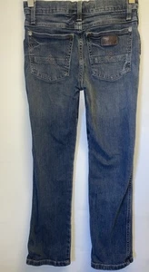 Wrangler Jeans Boys 11 Reg Blue Retro Slim Straight Adjustable Waist Cowboy - Picture 1 of 7