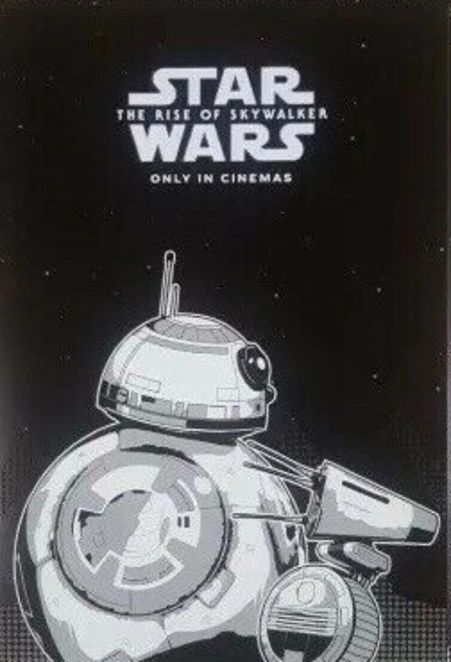 The Rise Of Skywalker Star Wars Odeon Cinema A4 Promo Poster BB8 & D-O - Image 1 of 1