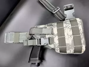 CZ 75B w/ TLR-1 or X300 ๐บ๐ธ USA Holster Canvas Leg Drop Camouflage Molle - Picture 1 of 7