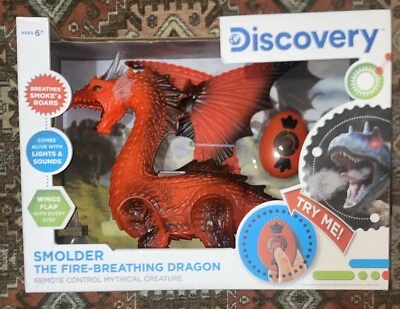 Smolder the Fire Breathing Dragon from Discovery Toys (2020) Remote Control NEW! - Image 1 of 4