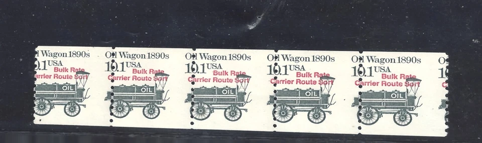 U.S. EFO'S Scott # 2130a MNH Strip of 5, Major Misperf, Nice!! - Image 1 of 1