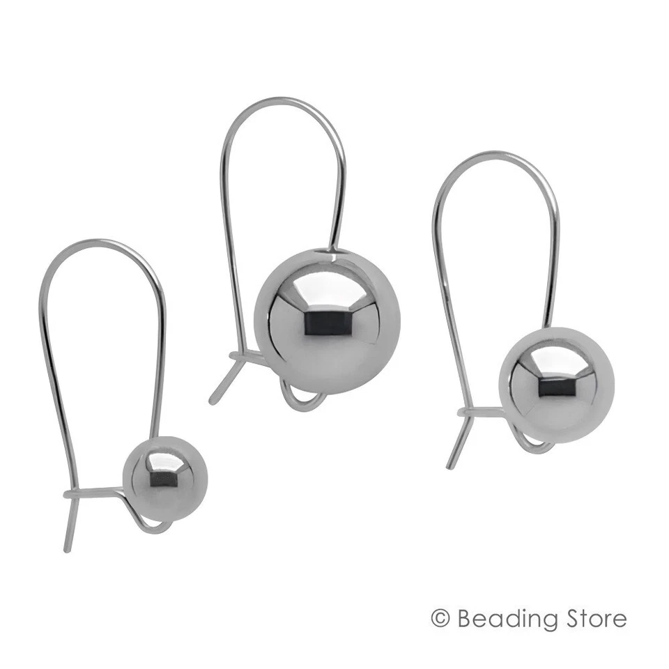 Various 925 Sterling Silver High Polish Euro Ball Round Drop Earrings Ear Rings - image 1 of 1