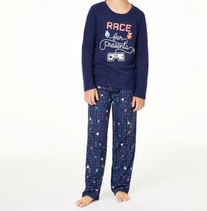 Family Pajamas Toddler Boys or Girls Two-Piece PJs, Navy Blue Presents, 2T-3T - Picture 1 of 2