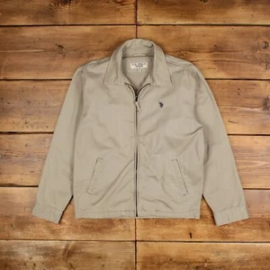 Vintage US Polo Association Windbreaker Jacket M Bomber Beige - Picture 1 of 7