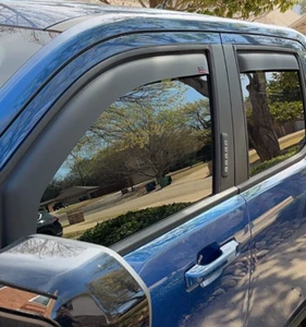EGR Matte Black In-Channel Rain Guards for 22-2025 Ford Maverick Crew Cab Truck - Picture 1 of 4