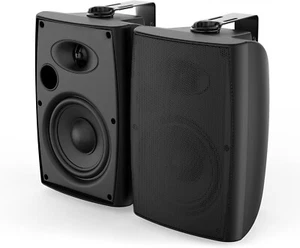 Herdio 400W 6.5" Passive Outdoor Speakers Wired IP66 Waterproof 400 Watts Black - Picture 1 of 11