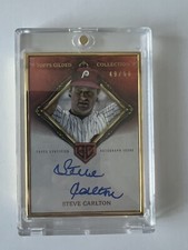 2023 Topps Gilded Steve Carlton /50 Gold Framed HOF On Card Auto Phillies