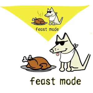 Teddy the Dog Doggie Bandana Feast Mode Thanksgiving Turkey Holiday Ltd Edition - Picture 1 of 5
