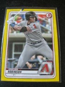KRISTIAN ROBINSON 2020 Bowman Prospects Yellow #BP-27 Arizona Diamondbacks 58/75 - Picture 1 of 3