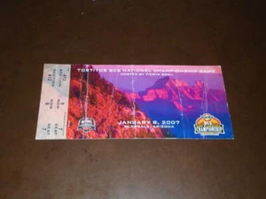 2007 NATIONAL CHAMPIONSHIP FOOTBALL FULL TICKET OHIO STATE VS FLORIDA - Picture 1 of 2