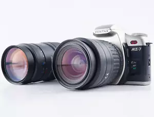 EX+5 PENTAX MZ-7 Film Camera w/ FA 100-300mm , 28-80mm AF Zoom Lens From JAPAN - Picture 1 of 16