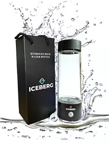 Black Hydrogen Rich 450ML Portable Water Glass Bottle Generator Ionizer USB - Picture 1 of 11