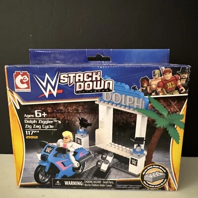 C3 Construction Dolph Ziggler's Zig Zag Cycle WWE StackDown 117 PCS New - Image 1 of 4