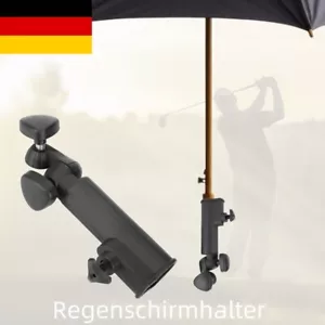 Golf Push Trolley Regenschirmhalter Kunststoffständer Pull Bike Cart Schwarz - Bild 1 von 10