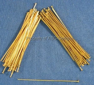 300pz Perni Testa Ottone Grezzo 2" Perline Artigianato 4028 - Foto 1 di 1