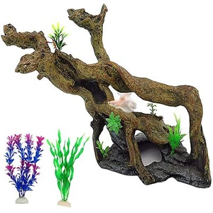 Resin Driftwood Aquarium Decoration Tree Branch Fish Tank Trunk Ornament Betta L - Picture 1 of 6