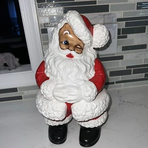 Vintage Ceramic Winking Santa Claus Atlantic Mold 14 in  Christmas Statue - Picture 1 of 8