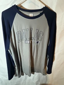 Dallas Cowboys NFL Long Sleeve Grey Shirt Unisex Size L Blue Apparel - Picture 1 of 6