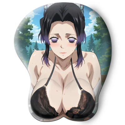 3D oppai Anime MousePad with Wrist Rest by  Demon Slayer Shinobu kosho #01 - Image 1 of 3