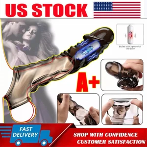 Penis Cock Ring Men Vibrator G-spot Dildo Massager Sex Toys For Women Couples - Picture 1 of 13
