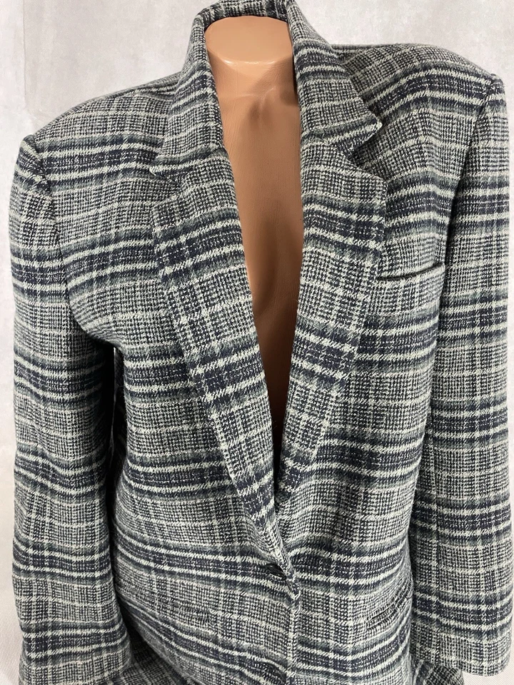 Blazer Karen Kane Mezcla Lana Cachemira Mujer 10 Chaqueta Doble Botón Estilo de Vida Foto 1 de 4