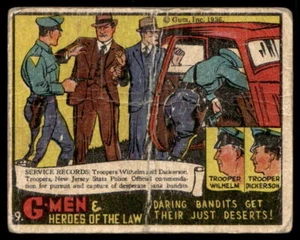 1935-37 Gum Inc. G-Men & Heroes (R60) #9 Daring Bandits Get Their Just Deserts! - Picture 1 of 2