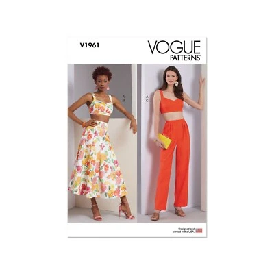 Vogue Schnittmuster V1961 - Kombination - Hose und Rock und Bustier - Bild 1 von 4
