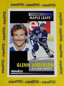 Glenn Anderson, Toronto Maple Leafs, 1991, Pinnacle, french, #12
