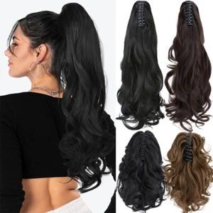 Klammer Haarverlängerungen Zopf Pferdeschwanz Haarteil Ponytail Extension Lockig - Bild 1 von 70