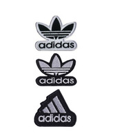Parche bordado para PEGAR estilo Adidas 4,5/3,5 cm turquesa Mate adorno  ropa | eBay