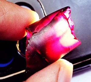 Piedra preciosa suelta natural sangrienta roja rubí áspera certificada 49,65 quilates con regalo gratis - Imagen 1 de 7