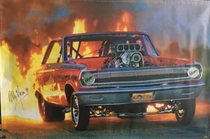 MR NORM 65 CLASSIC BURN OUT. BANNER VINILO AUTOGRAFIADO 3 TAMAÑOS DRAG RACING. - Imagen 1 de 1