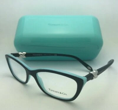 Nuevas gafas TIFFANY & CO. TF 2074 8055 52-16 135 marco negro sobre azul con plata Foto 1 de 4