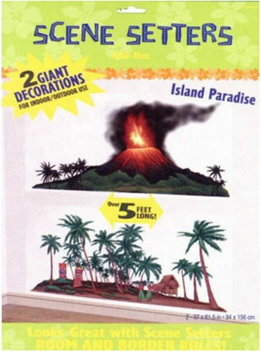 TROPICAL ISLAND PARADISE escenógrafo LUAU decoración de fiesta volcán palma hawaii Foto 1 de 1