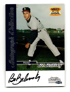 1999 Sports Illustrated Greats of Game Autographe Bo Belinsky Angels RIP