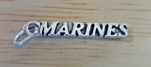 Plata Esterlina 26x5mm dice Marines USMC Marine ¡Dije Militar! - Imagen 1 de 2