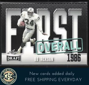 Bo Jackson 2023 Leaf Draft #6 Los Angeles Raiders - Imagen 1 de 2