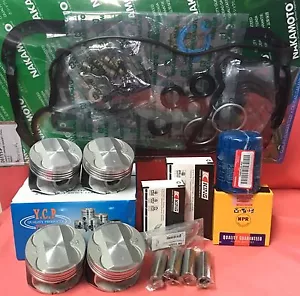 YCP 75.5MM P29 Teflon Coated Pistons HighComp Engine Kit Civic D16Y7 Y8 96-00 - Picture 1 of 12