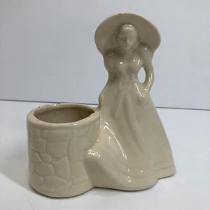 Vintage Shawnee Art Pottery Rebecca At The Well Southern Belle Planter Off White - Picture 1 of 7