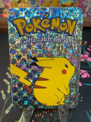 Pikachu #025 -  Vintage Vending Machine Prism Sticker 2000 - Pokemon Card - Image 1 of 2