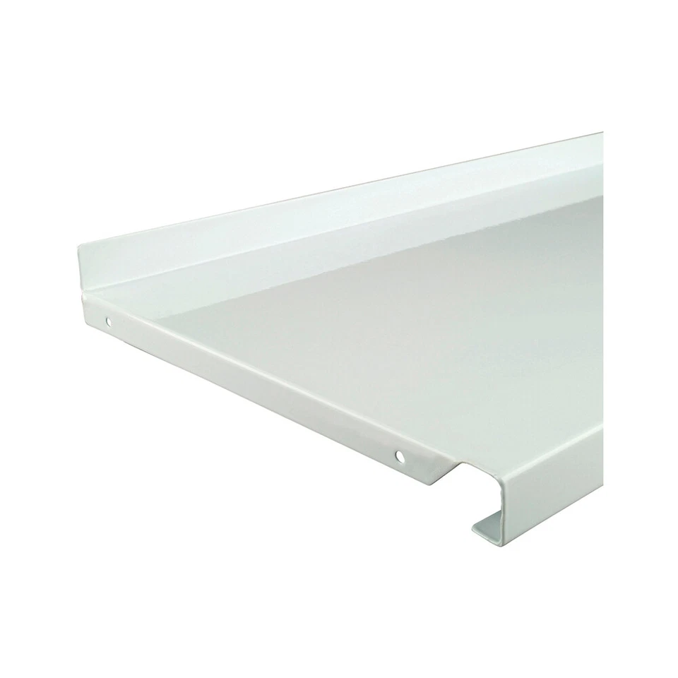 Twin Slot Shelving Metal Shelves WHITE Adjustable Modular Systems Storage System - Image 1 of 4