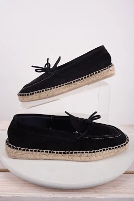 Massimo Dutti Hombre Azul Mocasín Gamuza Cuero Alpargatas Talla 5 EU 38 6902/022 Nuevo Foto 1 de 4