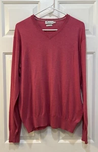 Peter Millar Crown Soft Silk Infused V-Neck Sweater Men's Sz M Quiet Luxury Golf - Picture 1 of 6