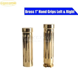 For Harley Davidson Sportster Brass Hand Grips Fit Custom Chopper Bobber - Pair - Picture 1 of 9