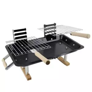 Hibachi BBQ Grill tragbarer Stahl für Gärten Picknicks Strand Camping Wohnwagen - Bild 1 von 1