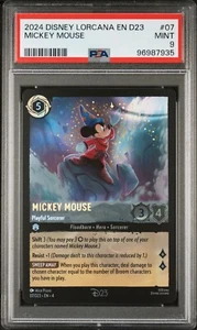 2024 DISNEY LORCANA D23 EXPO PROMO 07 MICKEY MOUSE PLAYERY SORCERER PSA 9 #7935 - Bild 1 von 2