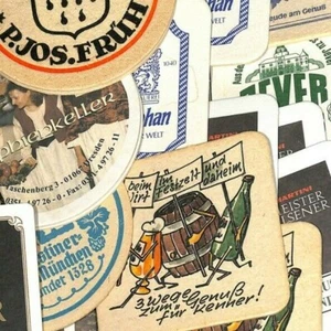 Vintage German Beer Coasters c80's-90's 50pcs Asst. w/ Some Duplicates - Picture 1 of 2
