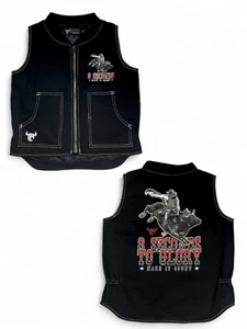 Cowboy Hardware Youth BULL RIDER VEST Boys Size M 7/8 Youth Western Wear - Picture 1 of 9