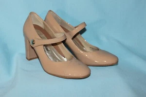 Walking Cradles MINX Mary Jane Pump Nude Patent Leather SZ 7.5N Narrow - Picture 1 of 12